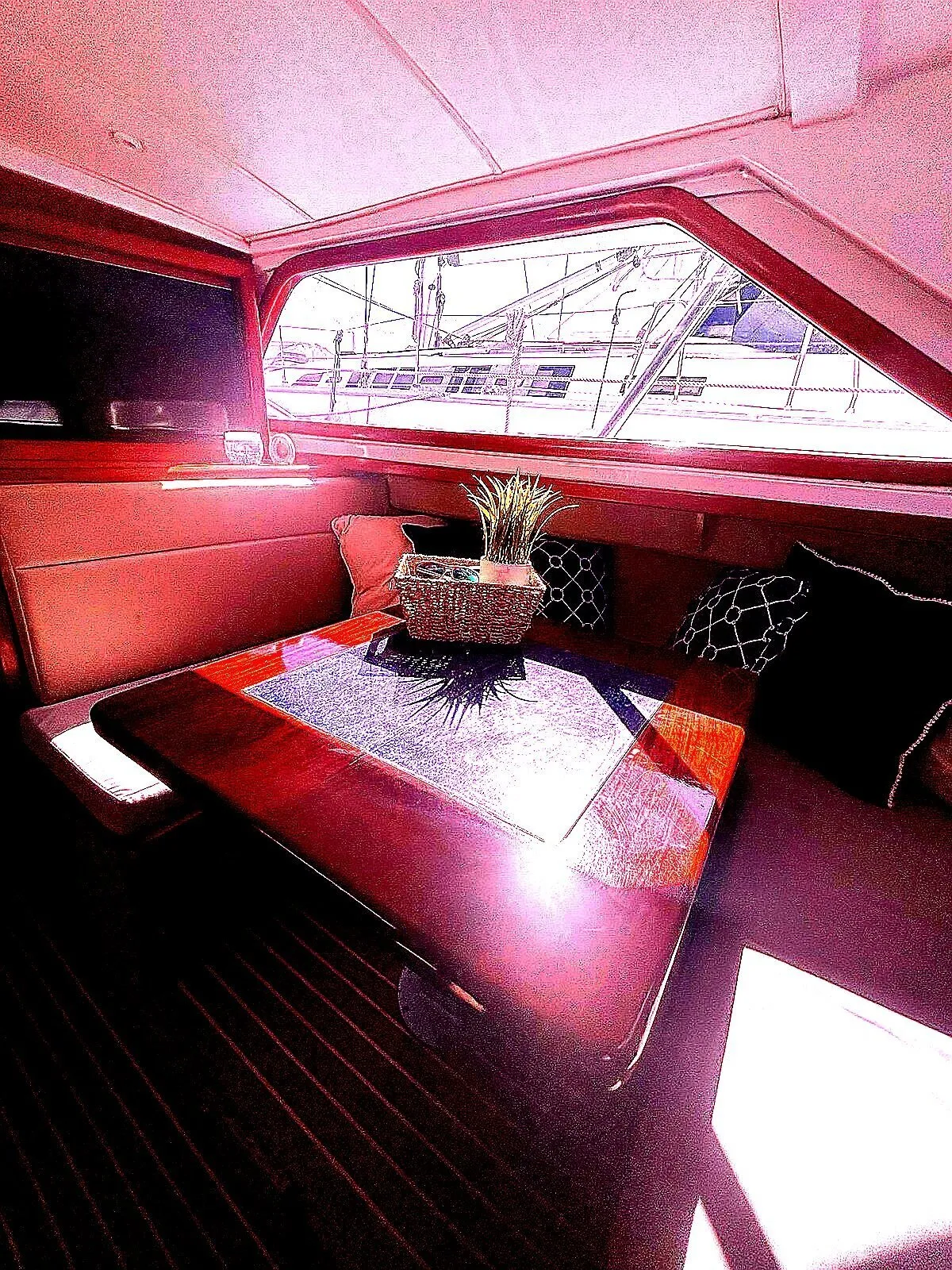 Comfortable cabin interior of the Bertram 31