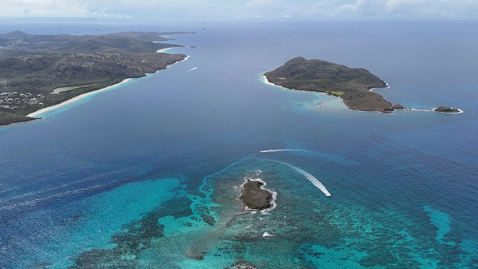 Culebra island aerial view — sea turtle tour from Puerto Rico