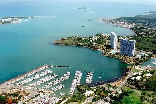 Aerial view of Marina Puerto del Rey, Fajardo, Puerto Rico