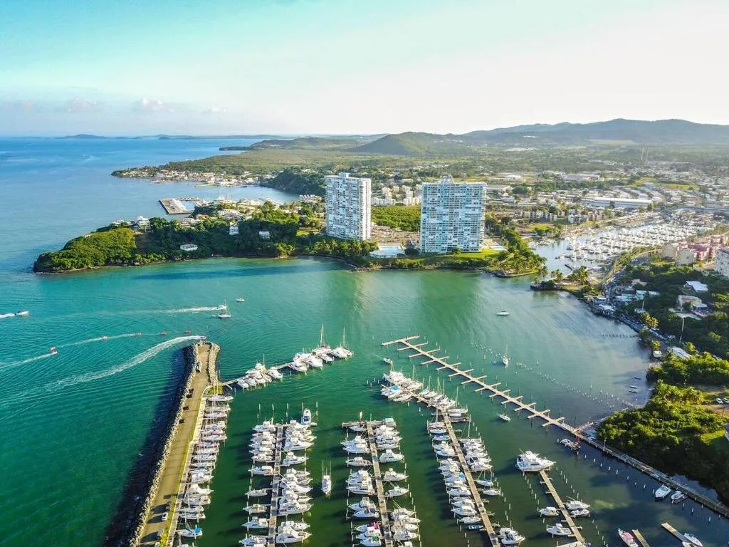 Boats docked at Marina Puerto del Rey, Fajardo, Puerto Rico