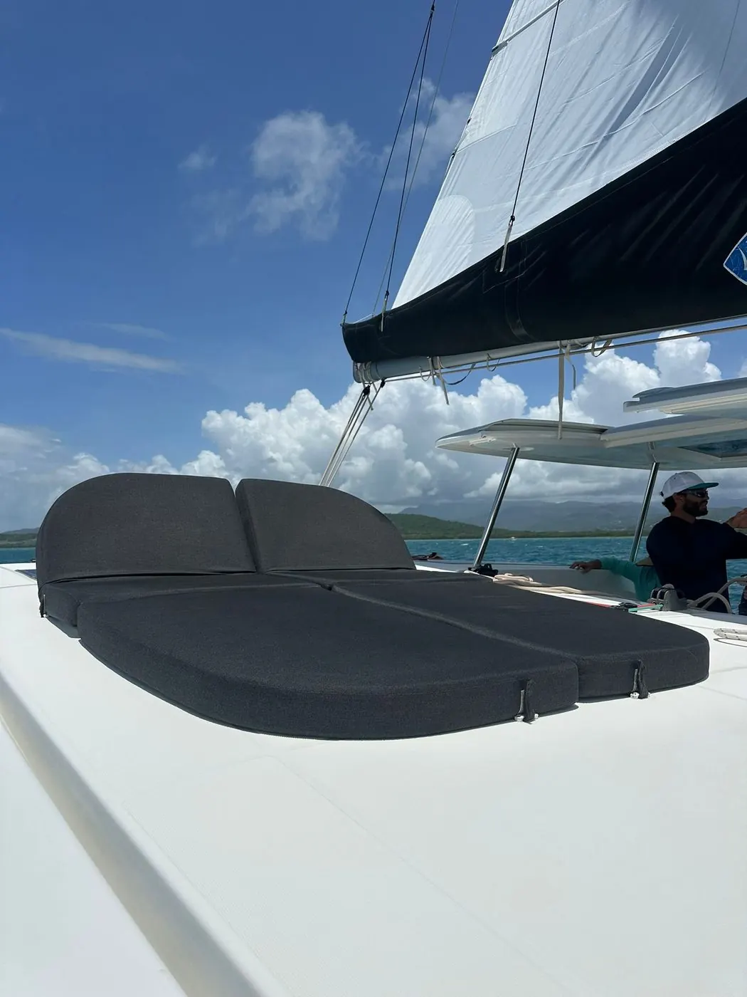Bow nets and sun deck on the Lagoon 48