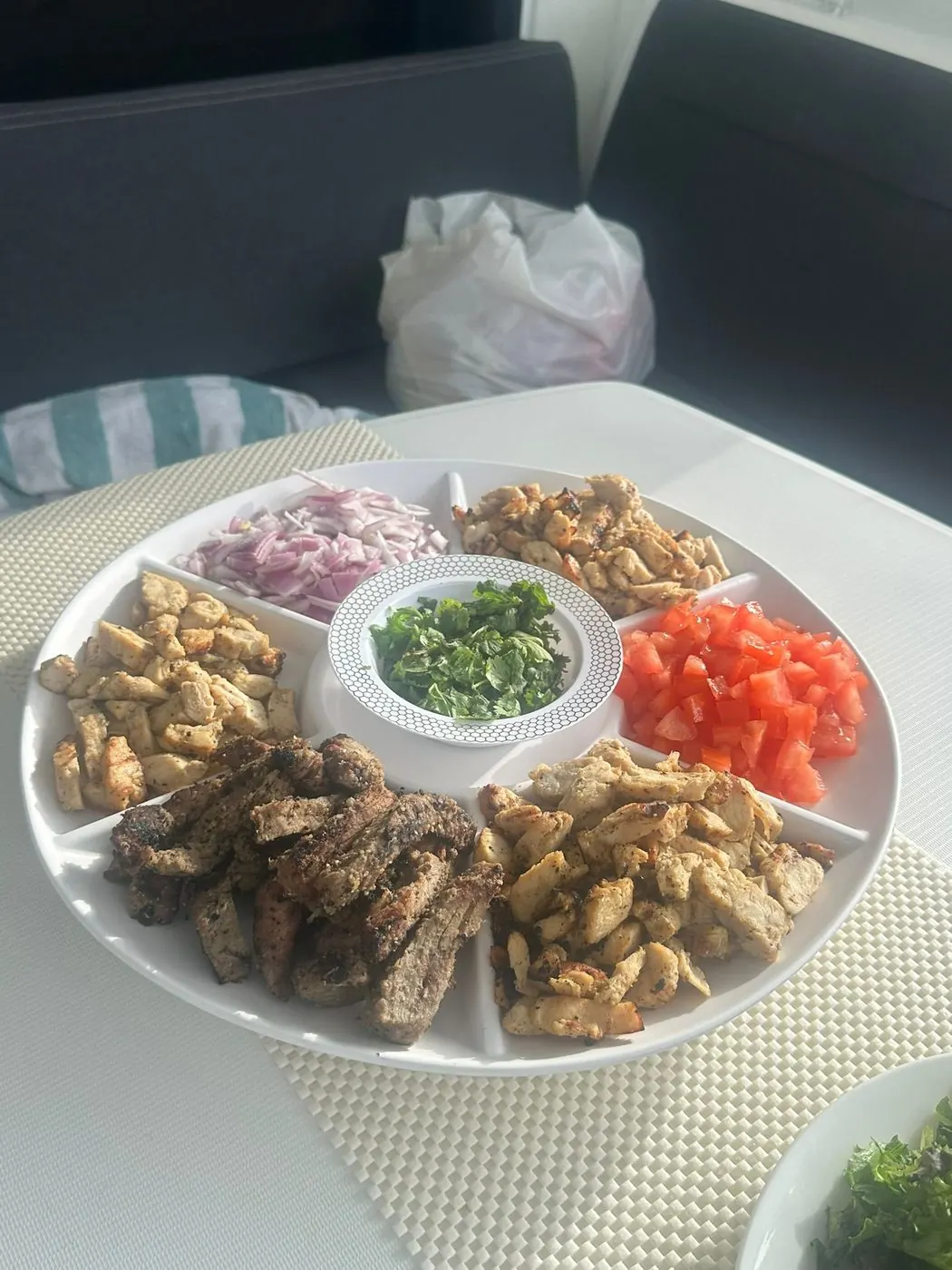Catered lunch platter served aboard the catamaran